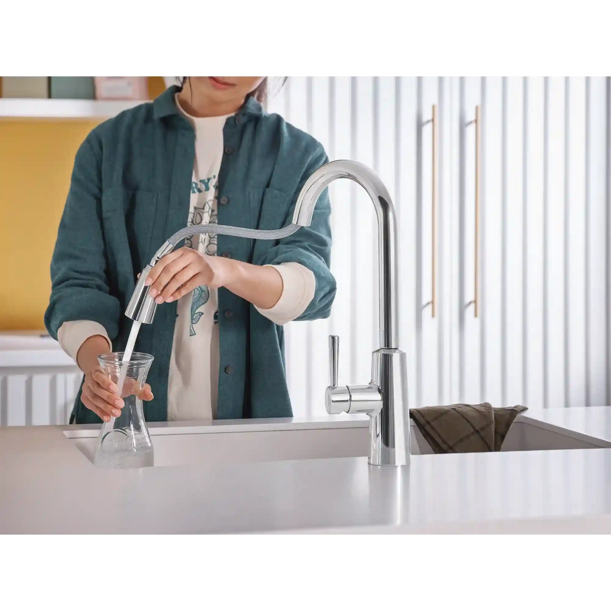 Riley MotionSense Wave One-Handle High Arc Pulldown Kitchen Faucet