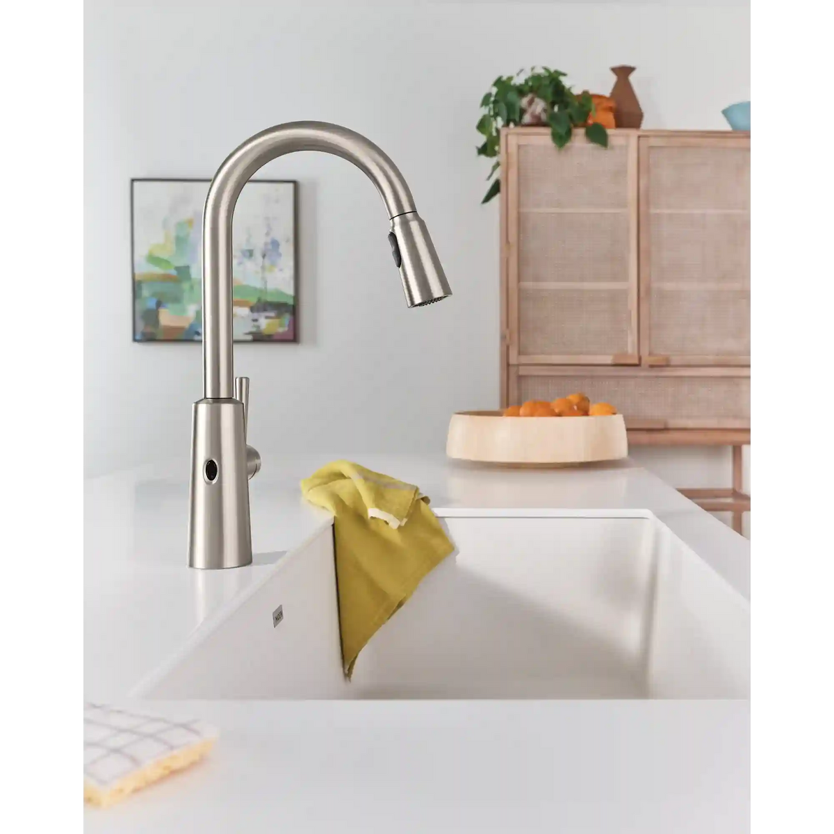 Riley MotionSense Wave One-Handle High Arc Pulldown Kitchen Faucet