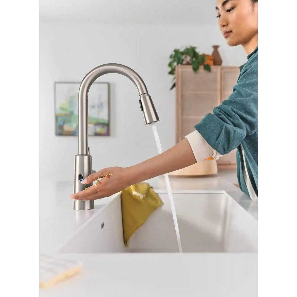 Riley MotionSense Wave One-Handle High Arc Pulldown Kitchen Faucet