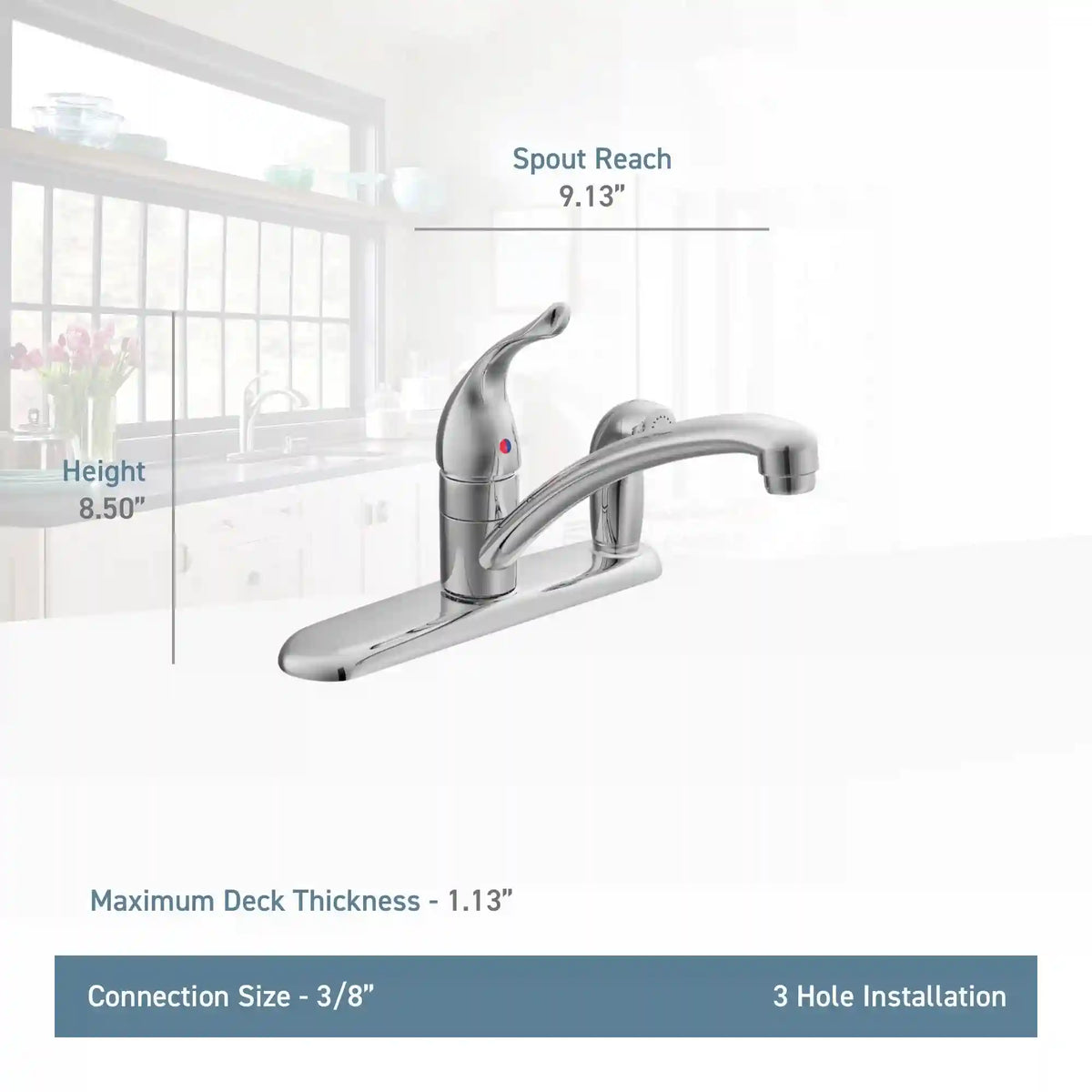 Chateau One-Handle Low Arc Kitchen Faucet