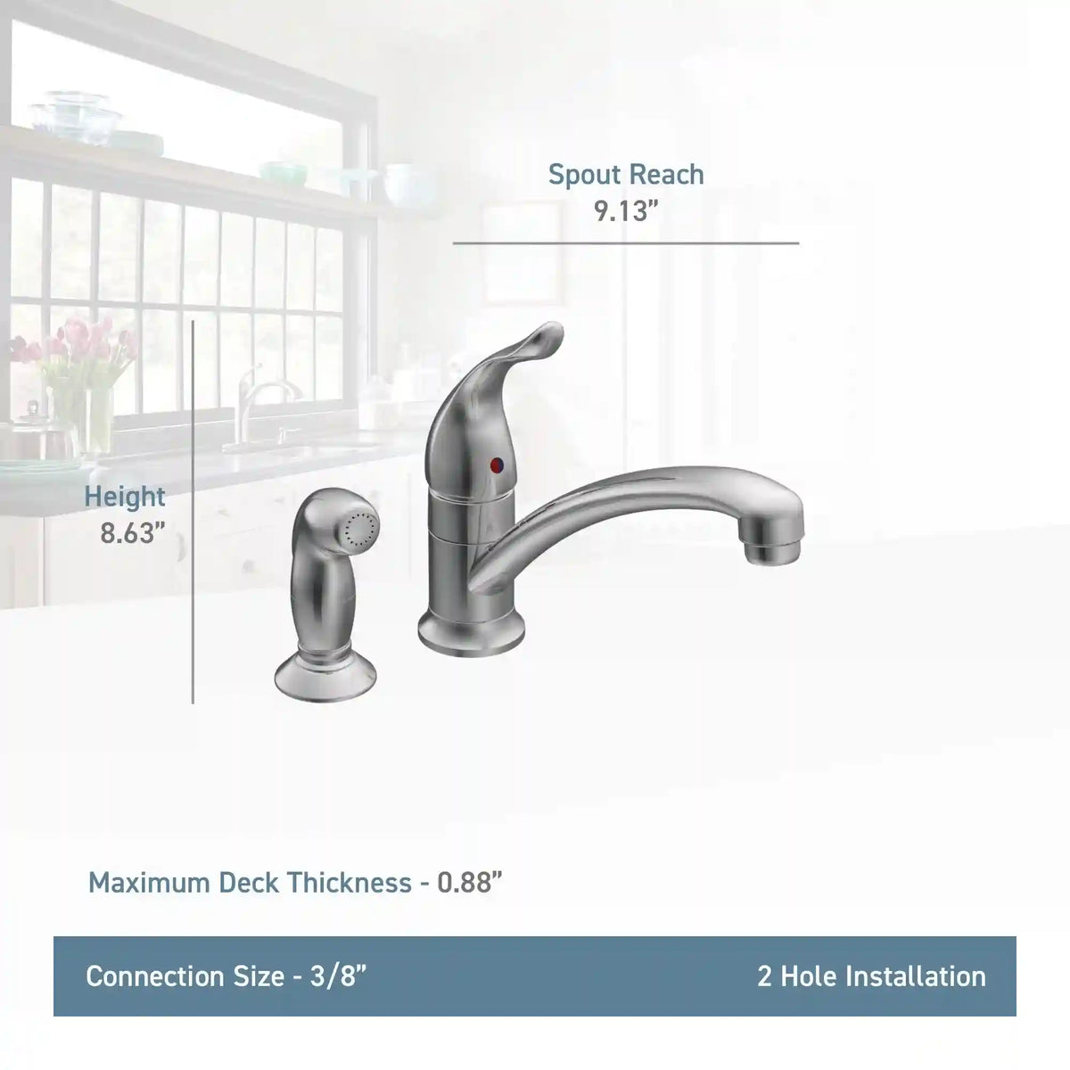 Chateau One-Handle Low Arc Kitchen Faucet