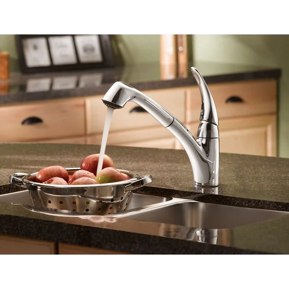 Extensa One-Handle Low Arc Pullout Kitchen Faucet