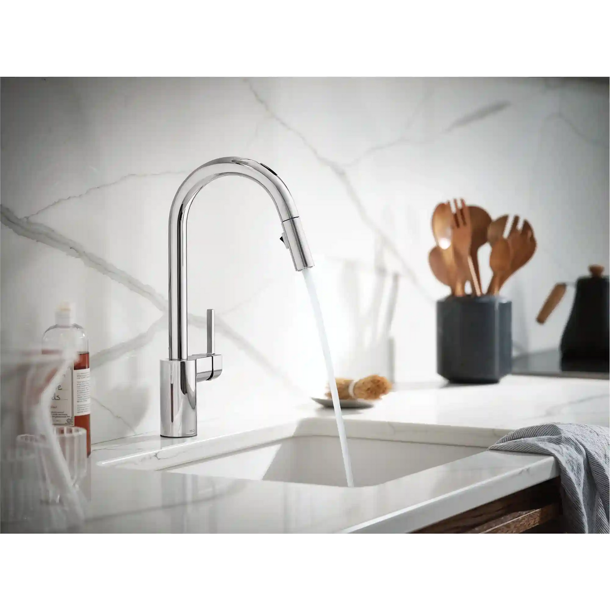 Align Smart Faucet Voice Control One-Handle High Arc Pulldown Kitchen Faucet