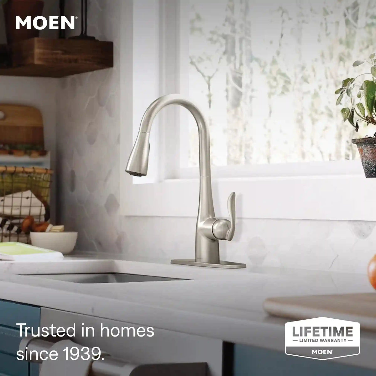 Arbor One-Handle High Arc Pulldown Kitchen Faucet