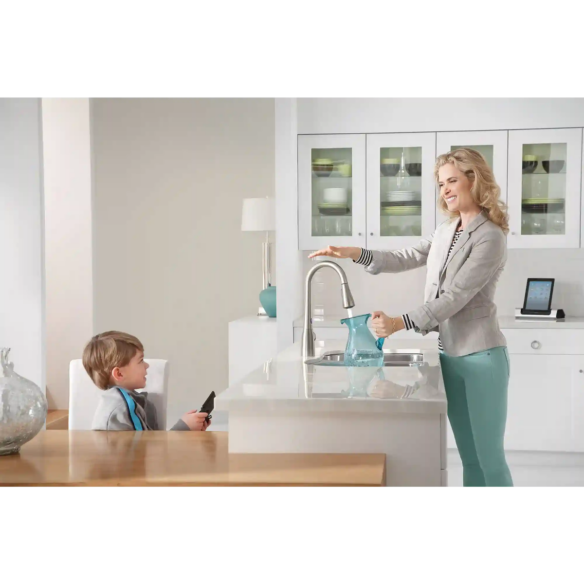 Arbor One-Handle High Arc MotionSense Dual Sensor Pulldown Kitchen Faucet