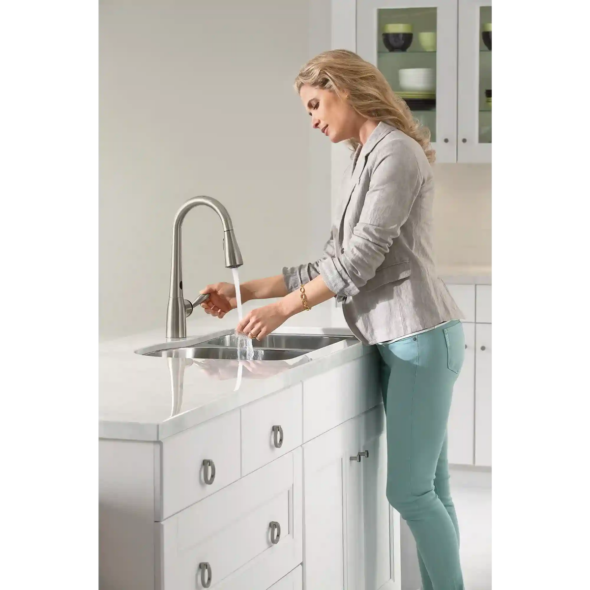 Arbor One-Handle High Arc MotionSense Dual Sensor Pulldown Kitchen Faucet
