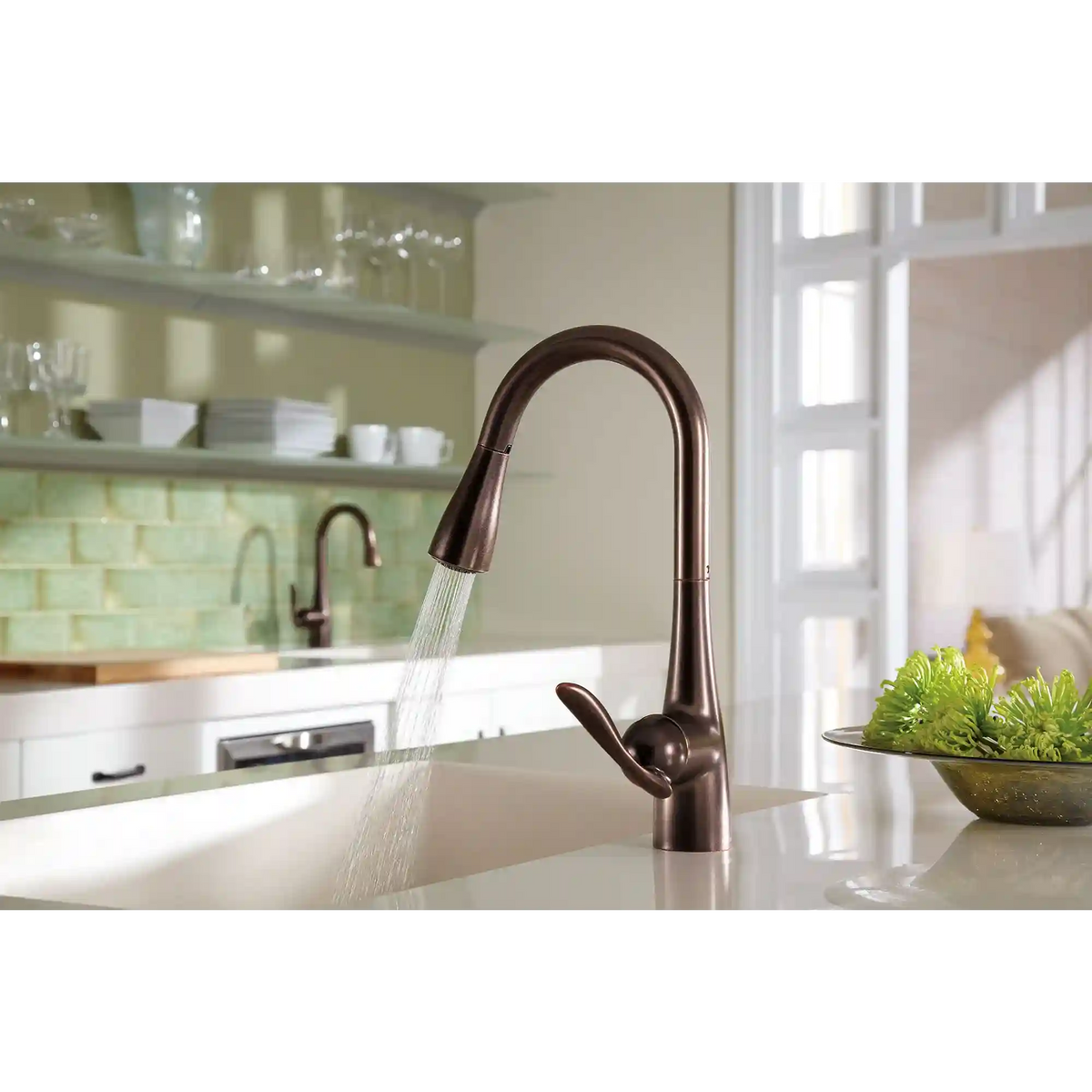 Arbor One-Handle High Arc Pulldown Single Mount Bar Faucet