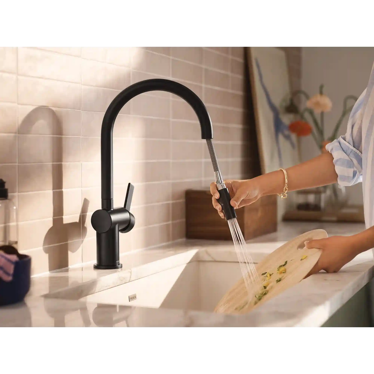 Cia One-Handle High Arc Pulldown Kitchen Faucet