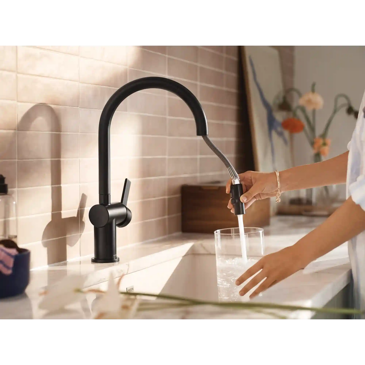 Cia One-Handle High Arc Pulldown Kitchen Faucet