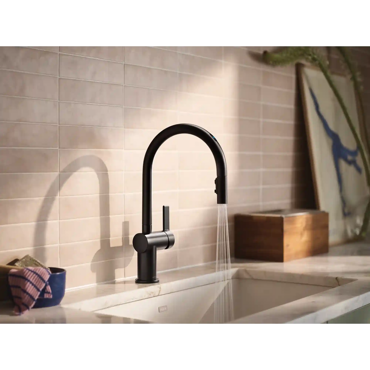 Cia Smart Faucet Voice Control One-Handle High Arc Pulldown Kitchen Faucet