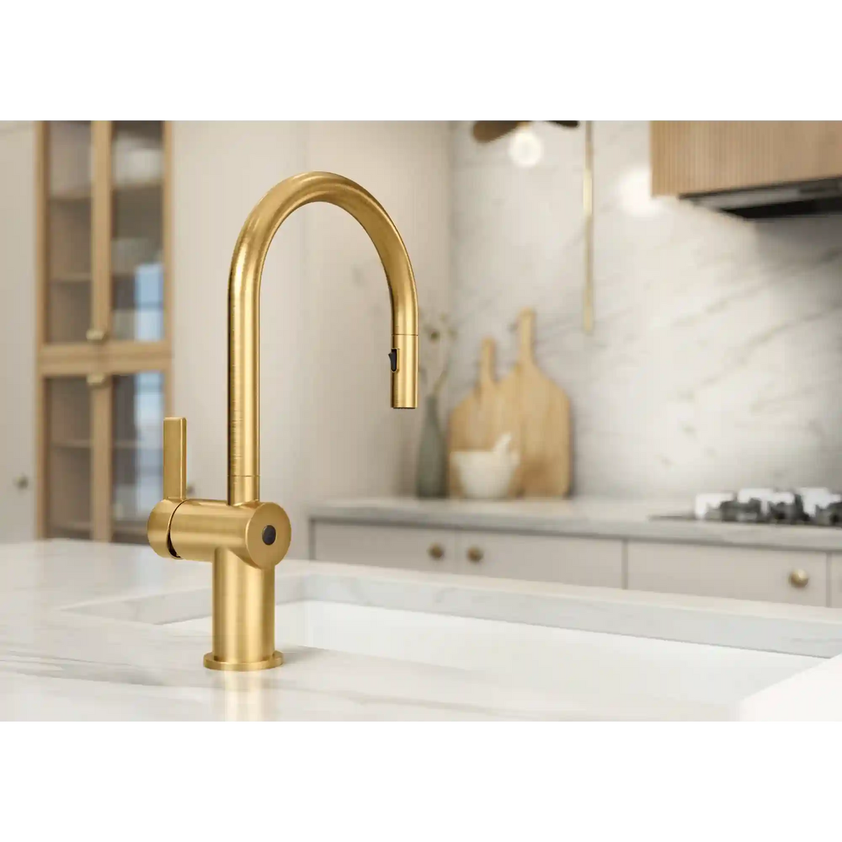 Cia MotionSense Wave One-Handle High Arc Single Sensor Pulldown Kitchen Faucet