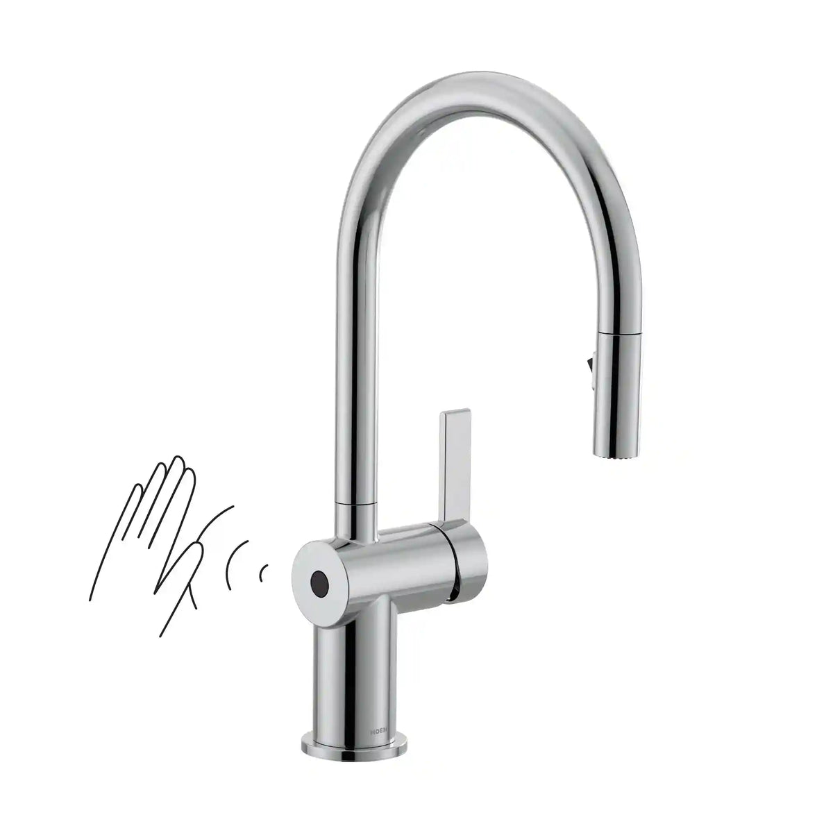 Cia MotionSense Wave One-Handle High Arc Single Sensor Pulldown Kitchen Faucet