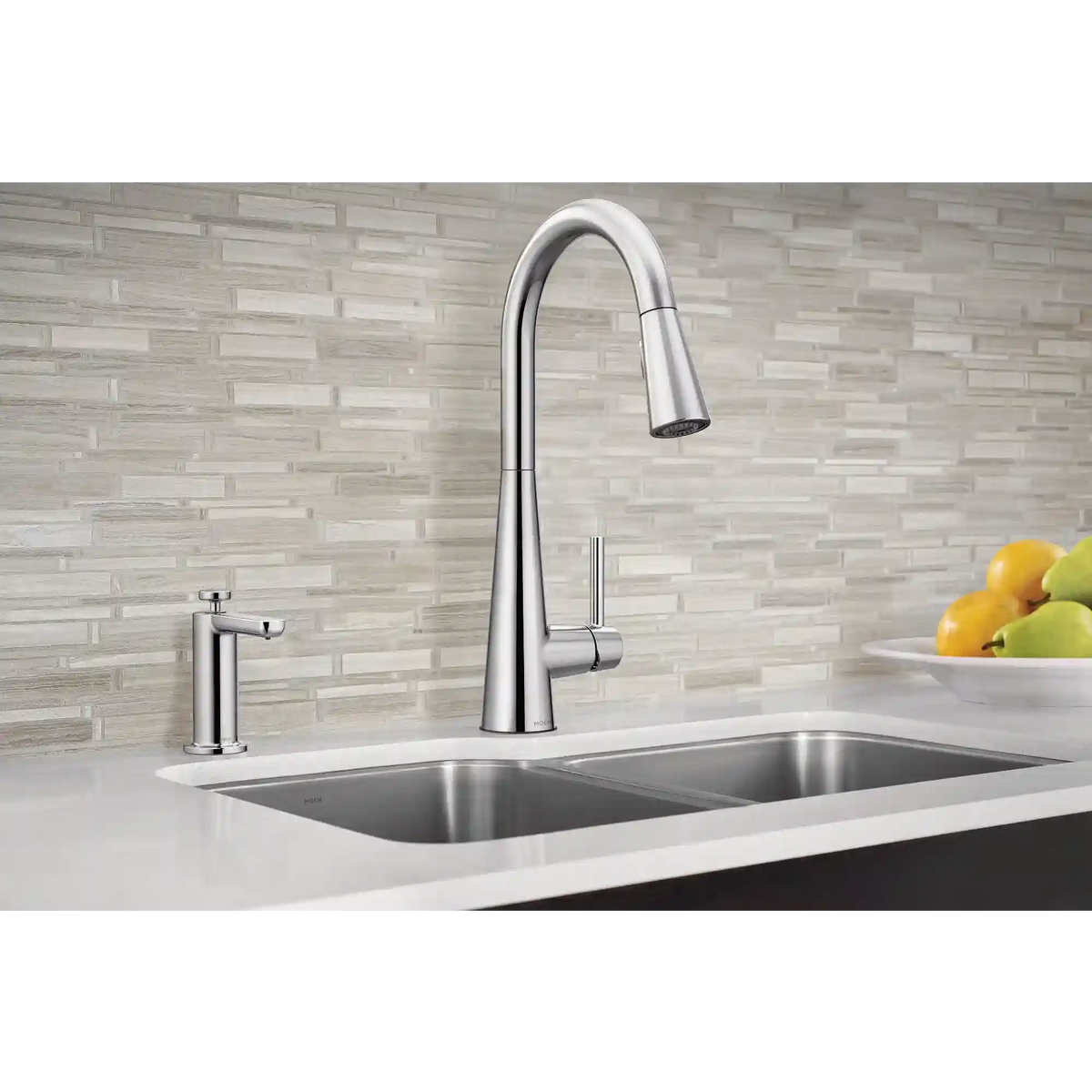 Sleek One-Handle High Arc Pulldown Kitchen Faucet