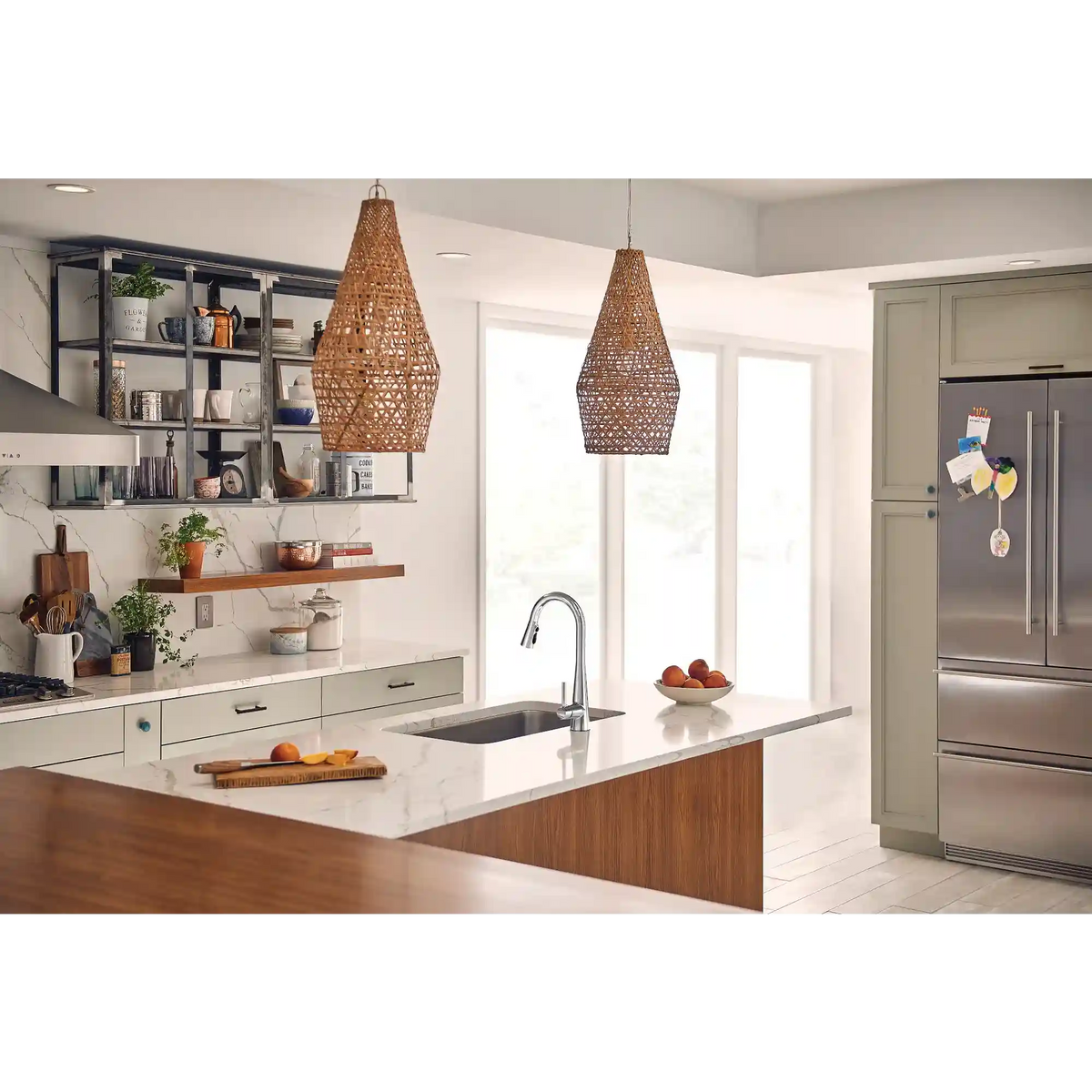 Sleek One-Handle High Arc Pulldown Kitchen Faucet