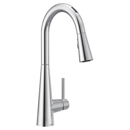 Sleek Smart Faucet Voice Control One-Handle High Arc Pulldown Kitchen Faucet