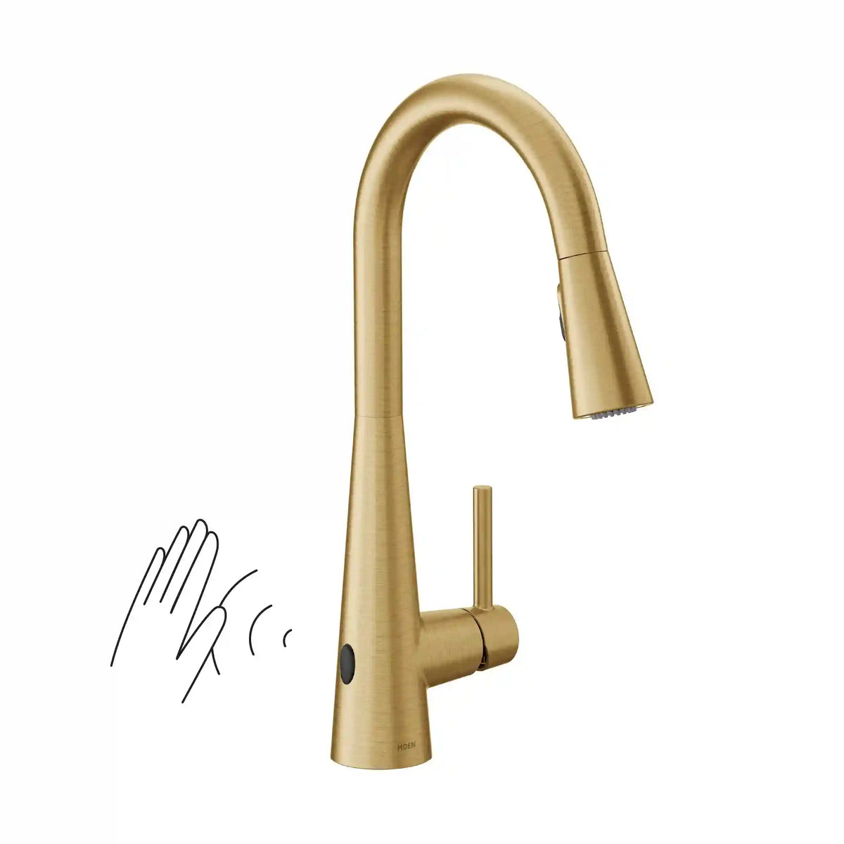 Sleek MotionSense Wave One-Handle High Arc Single Sensor Pulldown Kitchen Faucet