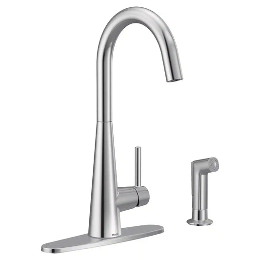 Sleek One-Handle High Arc Pulldown Kitchen Faucet