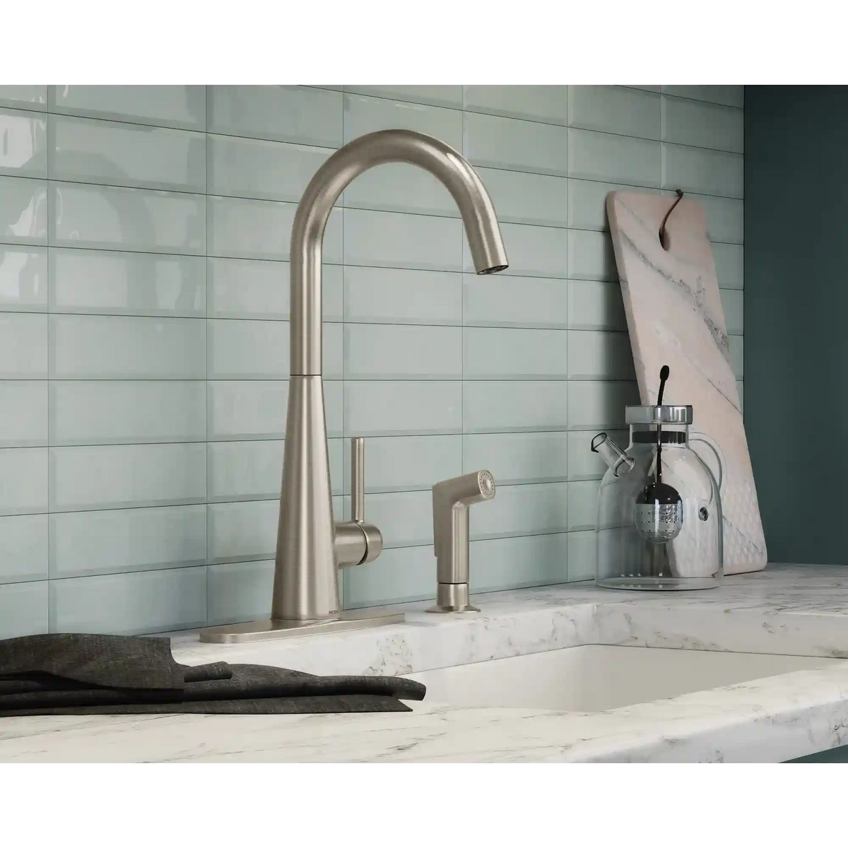 Sleek One-Handle High Arc Pulldown Kitchen Faucet