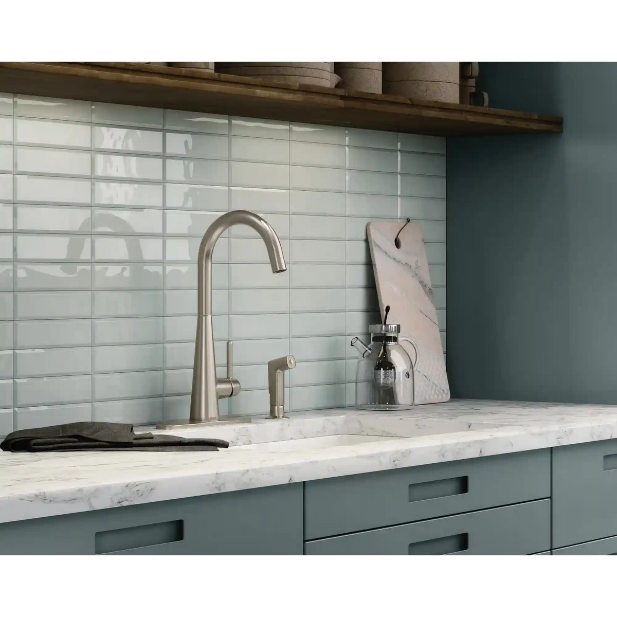 Sleek One-Handle High Arc Pulldown Kitchen Faucet