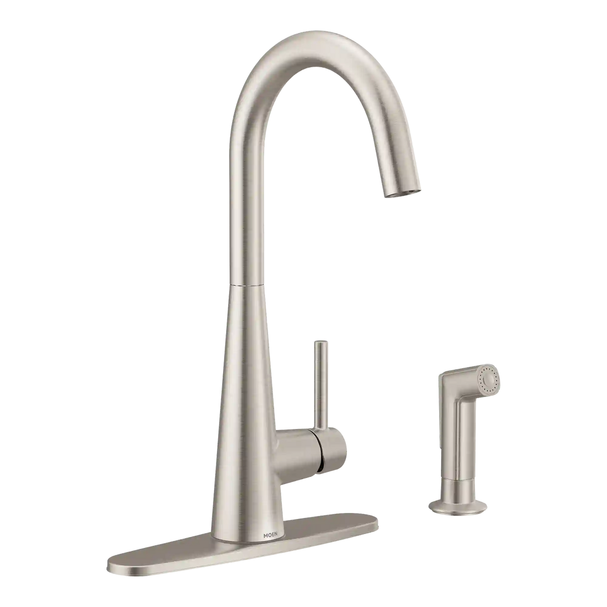 Sleek One-Handle High Arc Pulldown Kitchen Faucet
