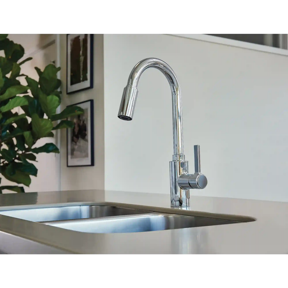 Genta LX One-Handle High Arc Pulldown Kitchen Faucet