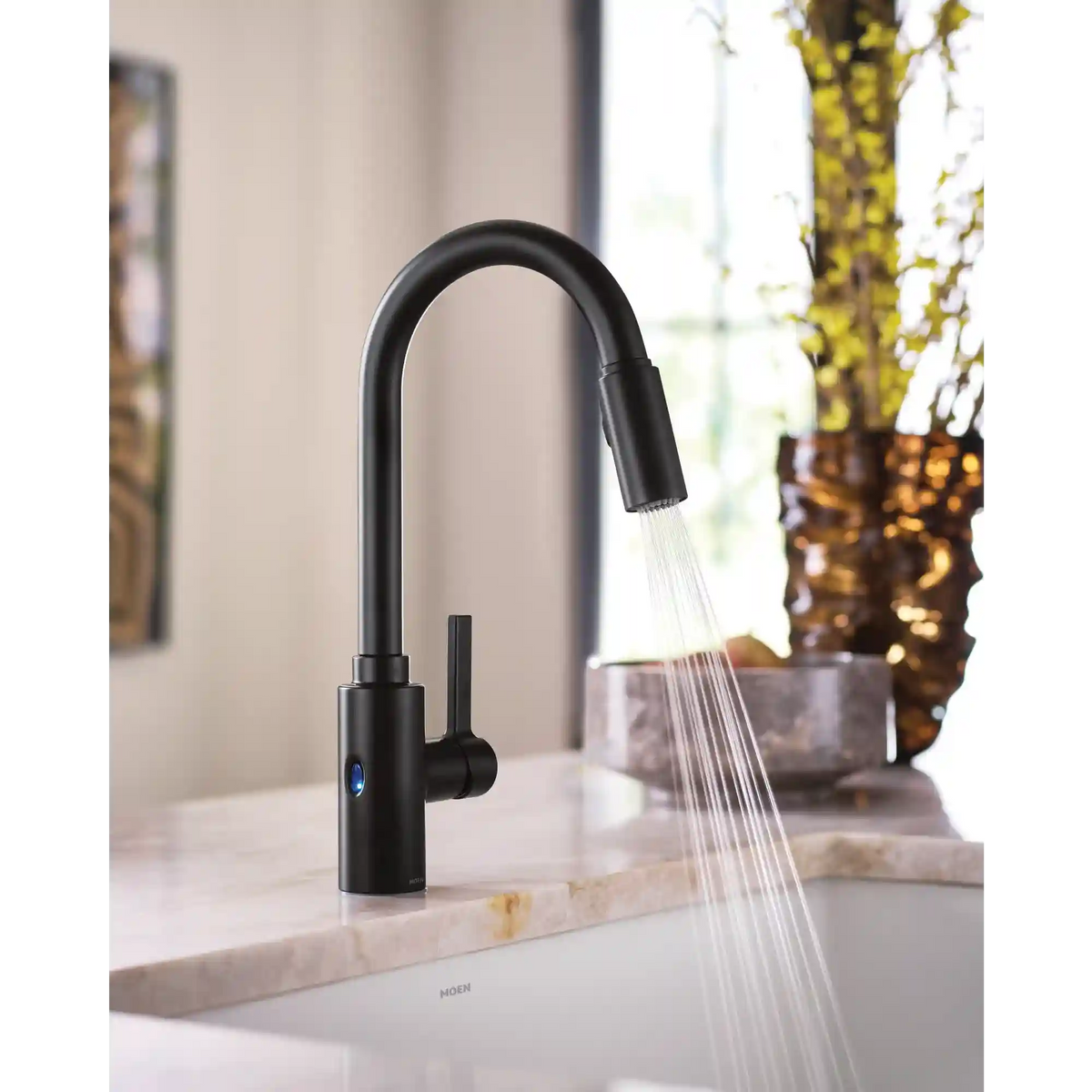 Genta LX MotionSense Wave Single Sensor One-Handle High Arc Pulldown Kitchen Faucet