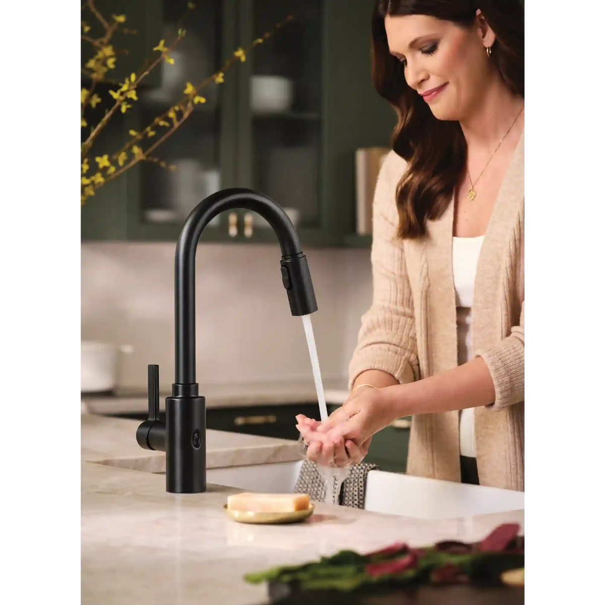 Genta LX MotionSense Wave Single Sensor One-Handle High Arc Pulldown Kitchen Faucet