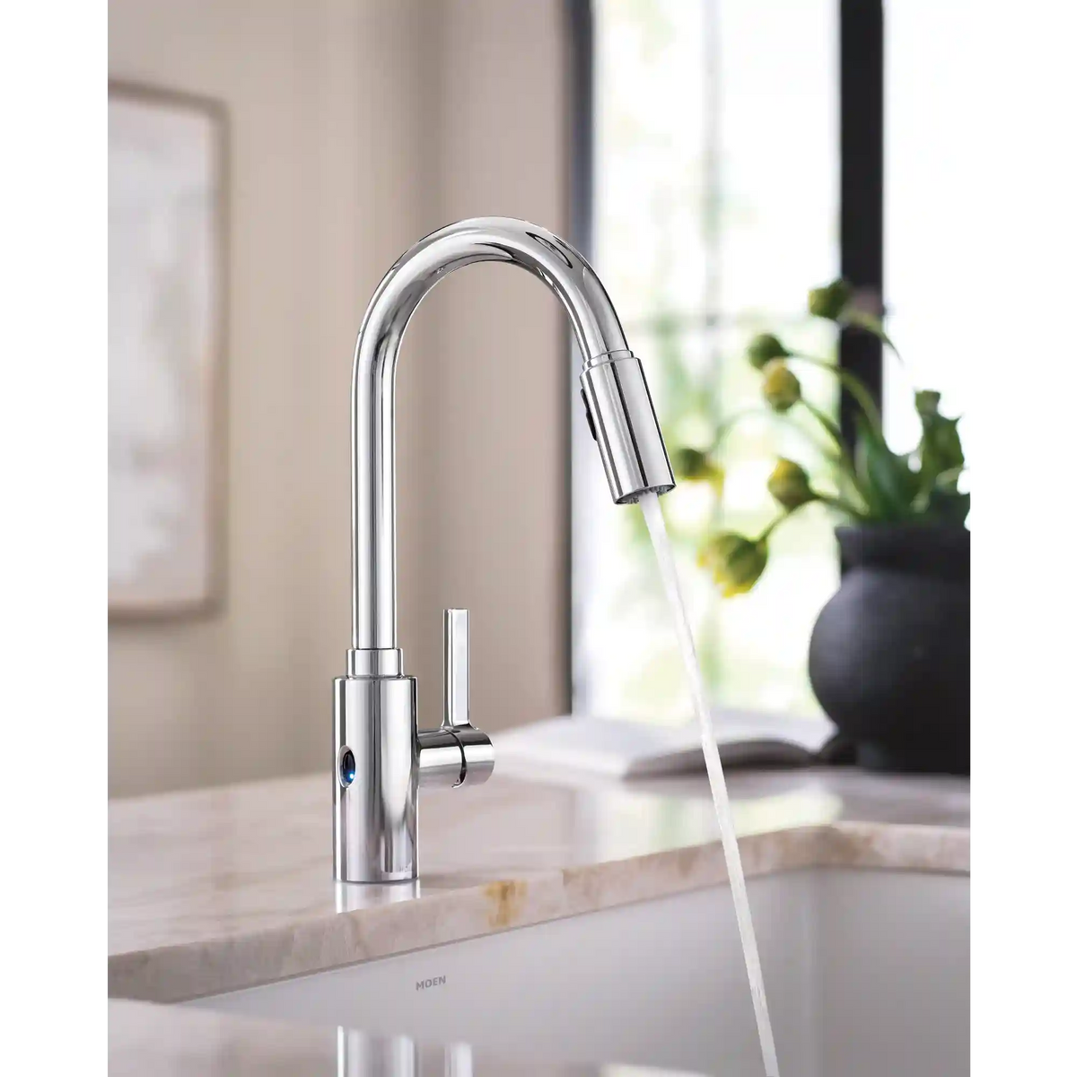 Genta LX MotionSense Wave Single Sensor One-Handle High Arc Pulldown Kitchen Faucet