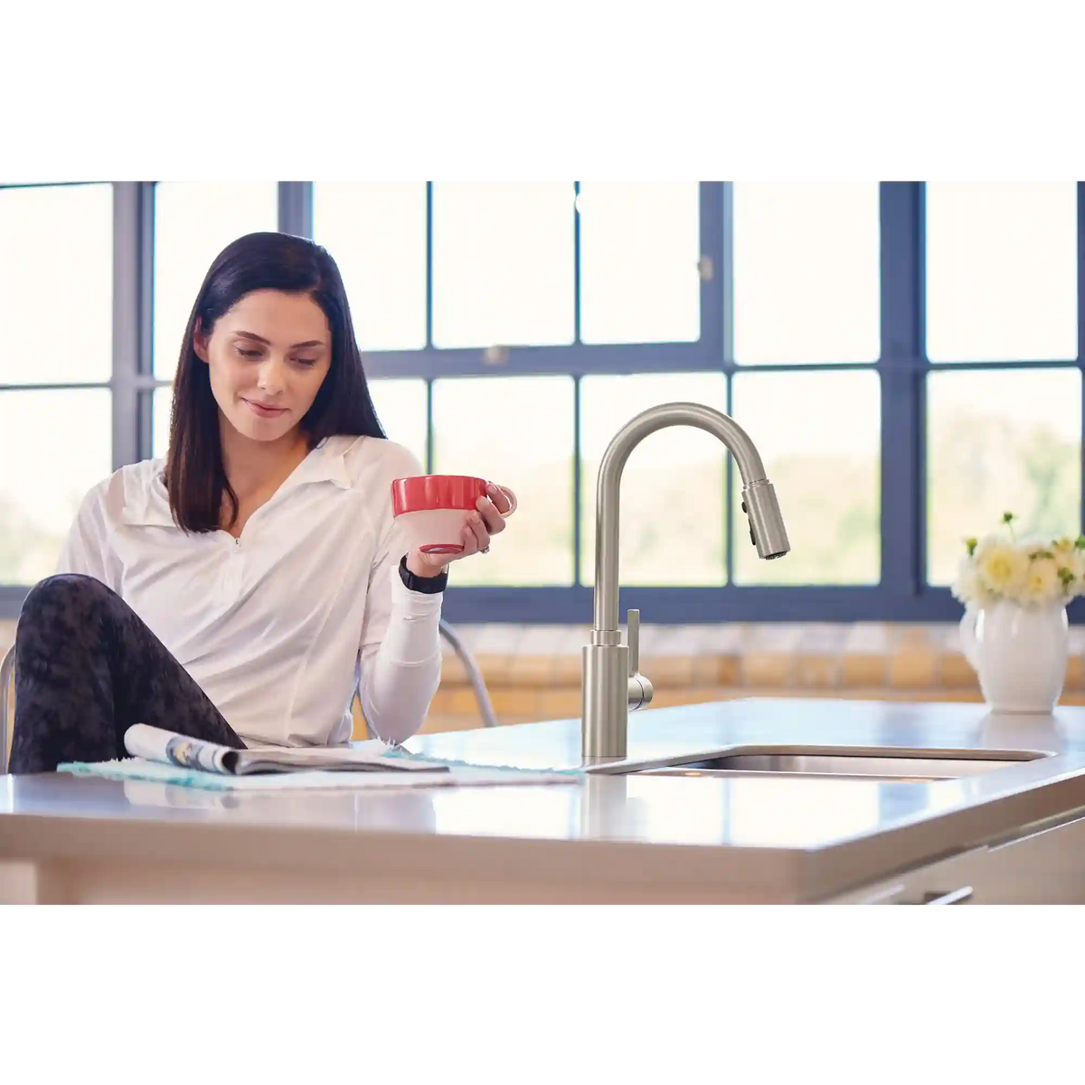 Genta LX One-Handle High Arc Pulldown Kitchen Faucet