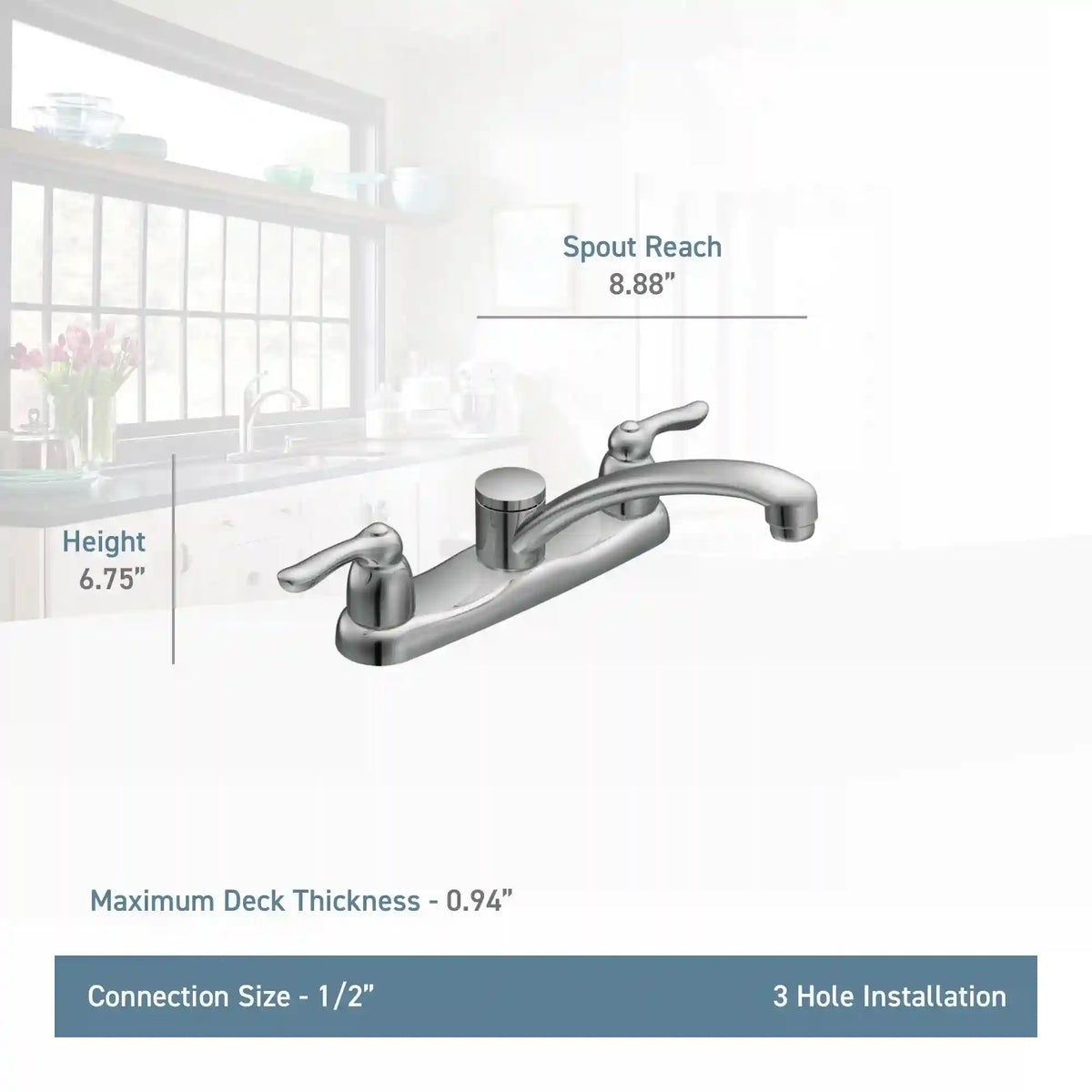 Chateau Two-Handle Low Arc Kitchen Faucet