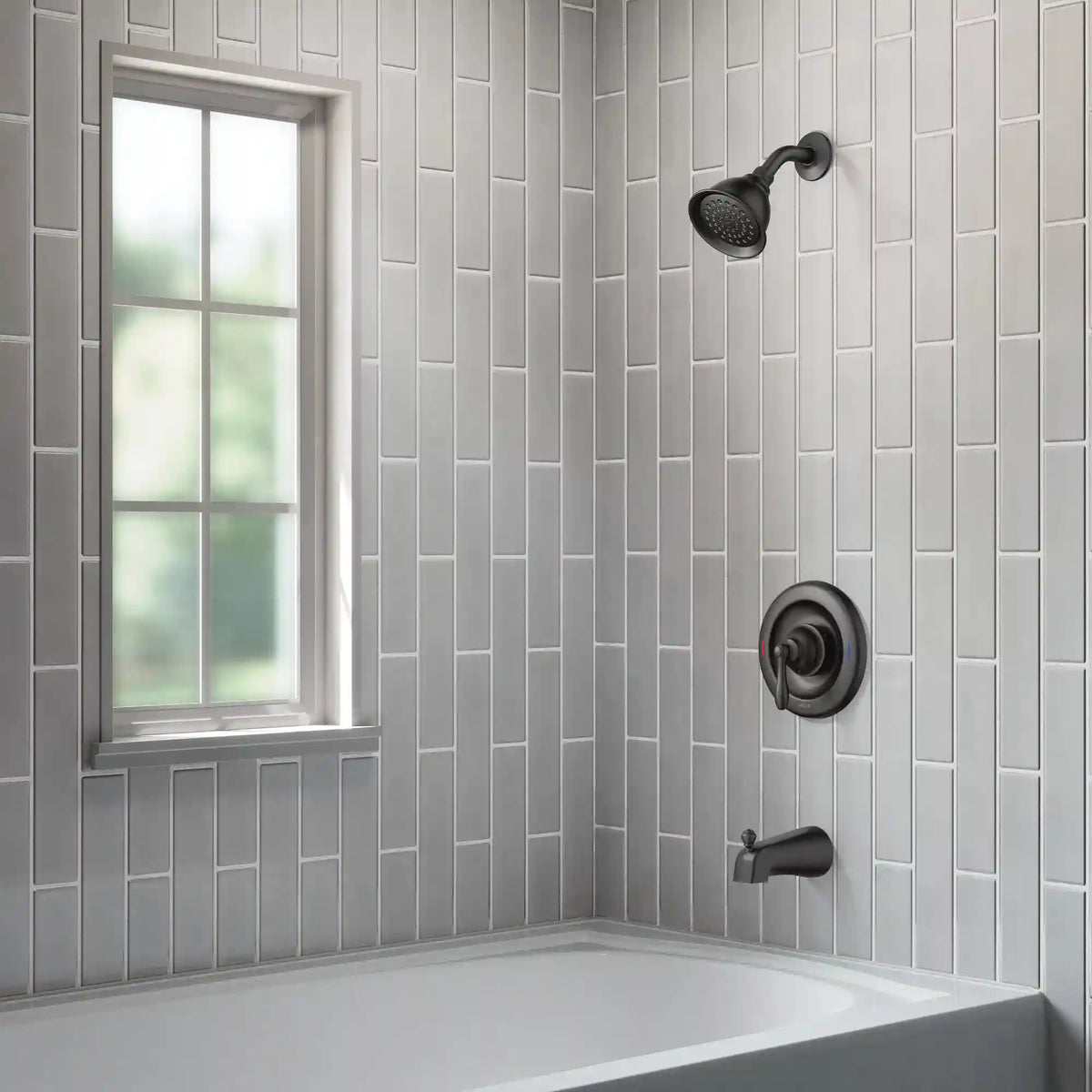 Caldwell Posi-Temp(R) Eco-Performance Tub and Shower Faucet