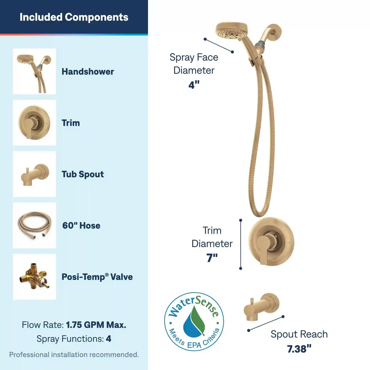 Meena Posi-Temp(R) Tub/Shower