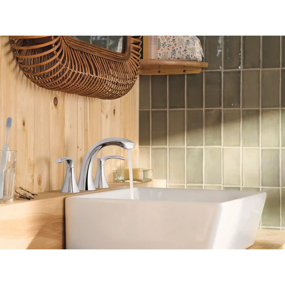 Graeden Two-Handle High Arc Bathroom Faucet