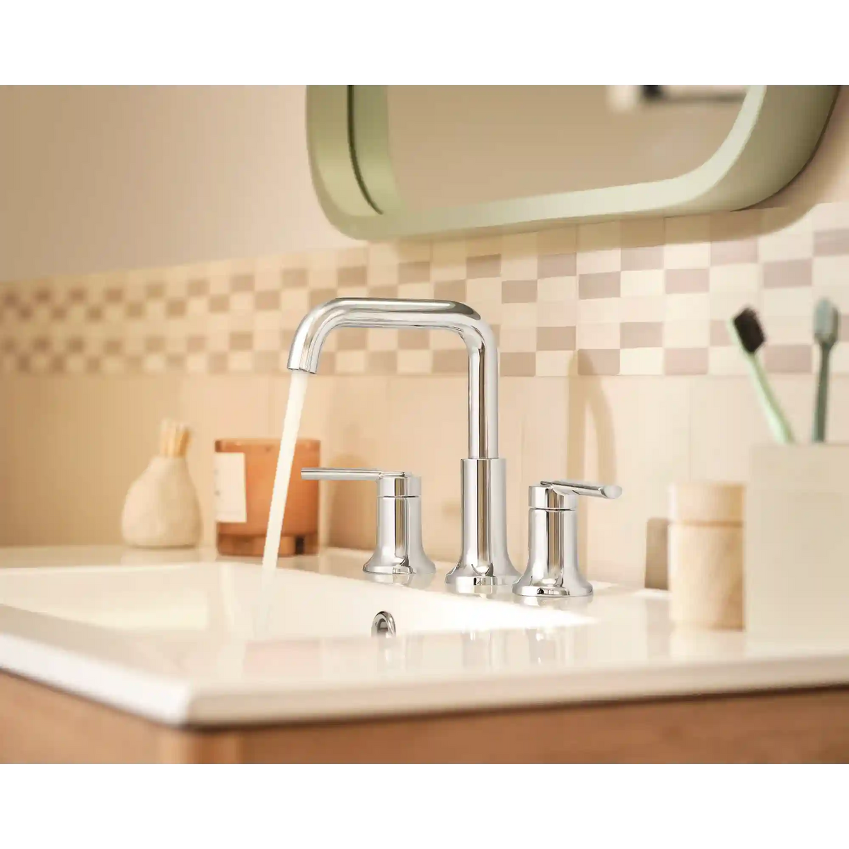 Zyla Two-Handle High Arc Widespread Bathroom Faucet