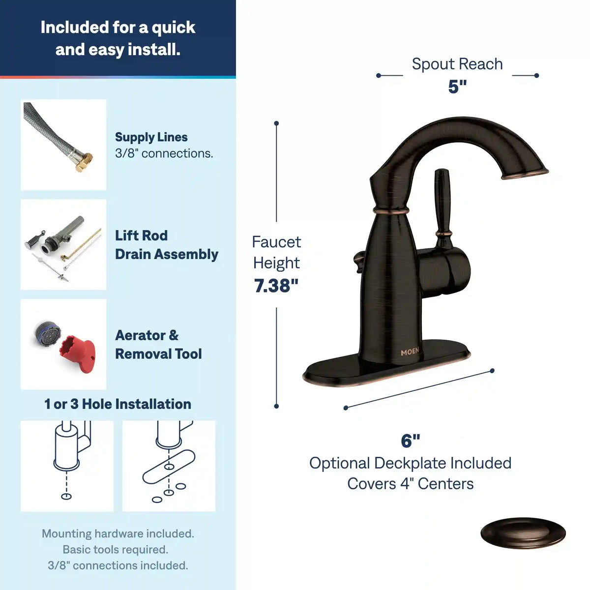 Sarona One-Handle High Arc Bathroom Faucet
