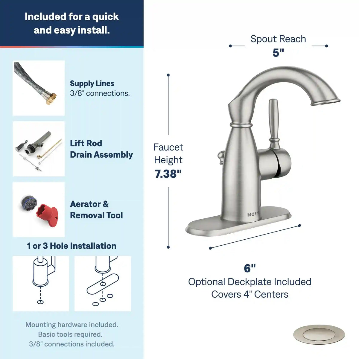 Sarona One-Handle High Arc Bathroom Faucet