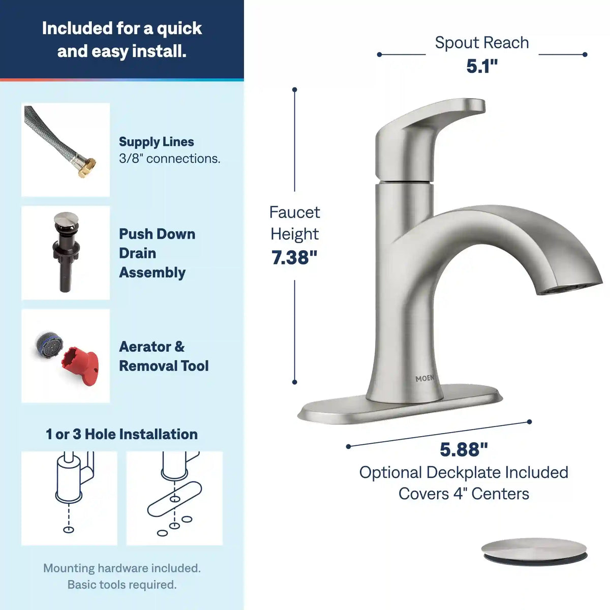 Karis One-Handle High Arc Bathroom Faucet