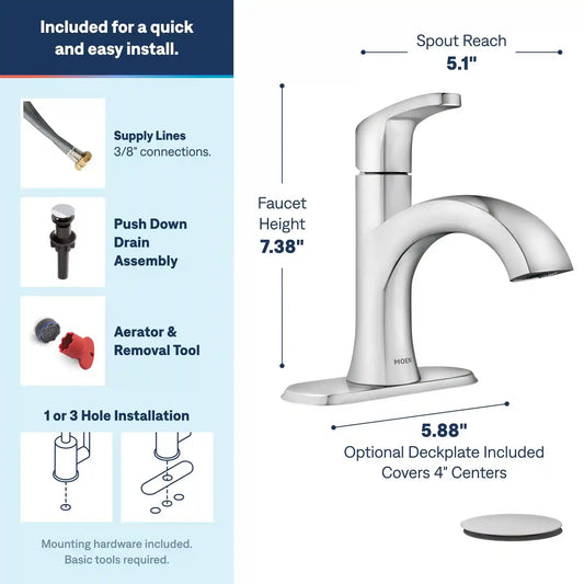 Karis One-Handle High Arc Bathroom Faucet