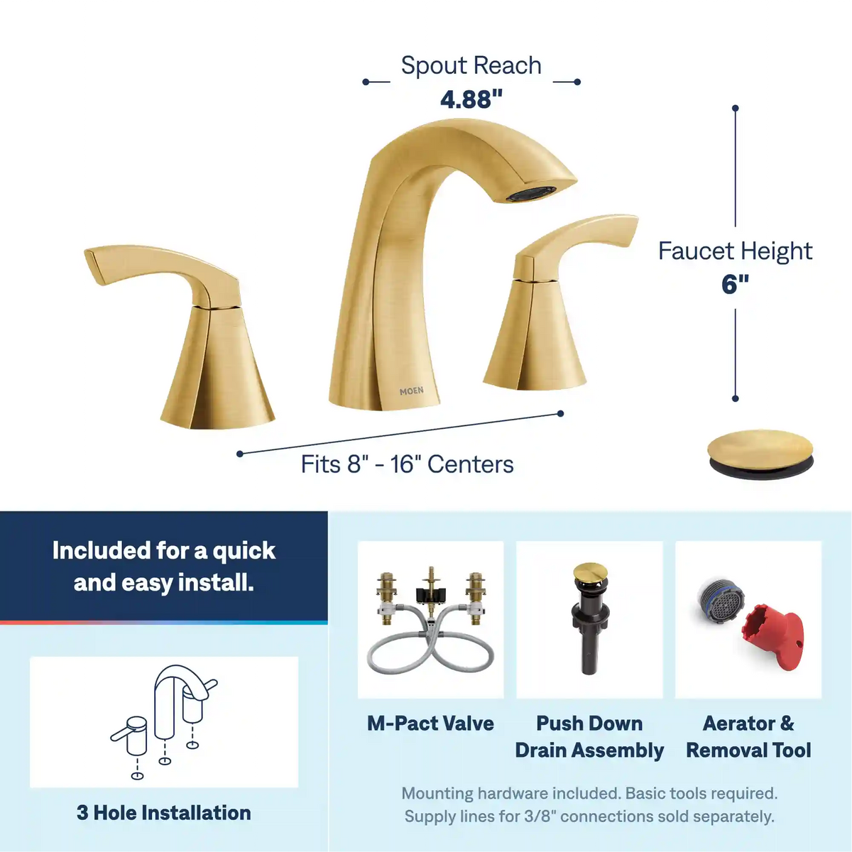 Lindor Two-Handle High Arc Bathroom Faucet