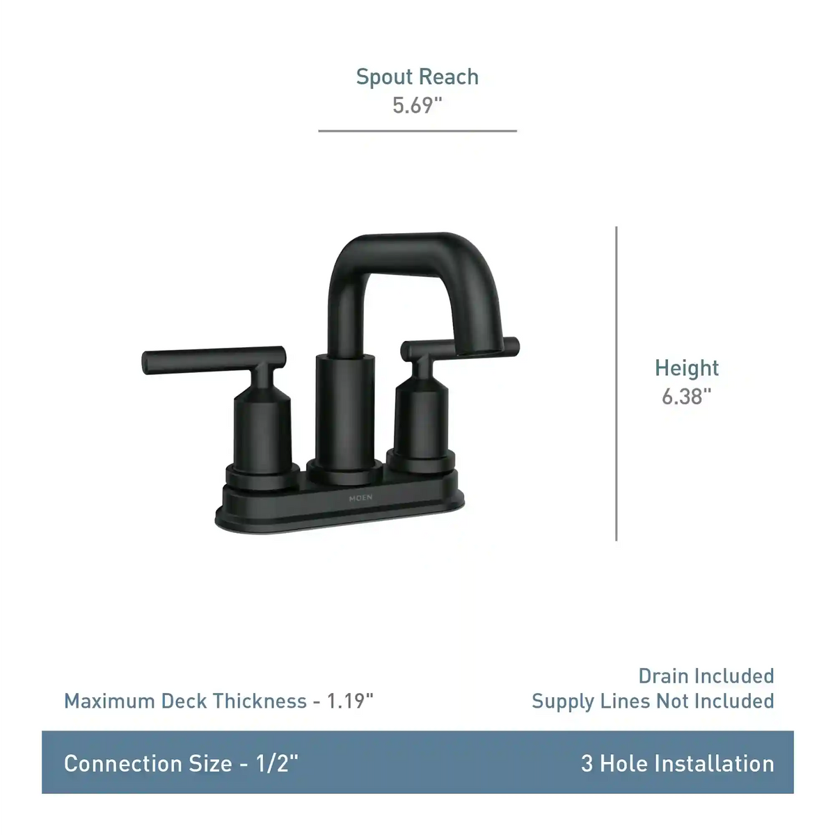 Breese Two-Handle High Arc Bathroom Faucet
