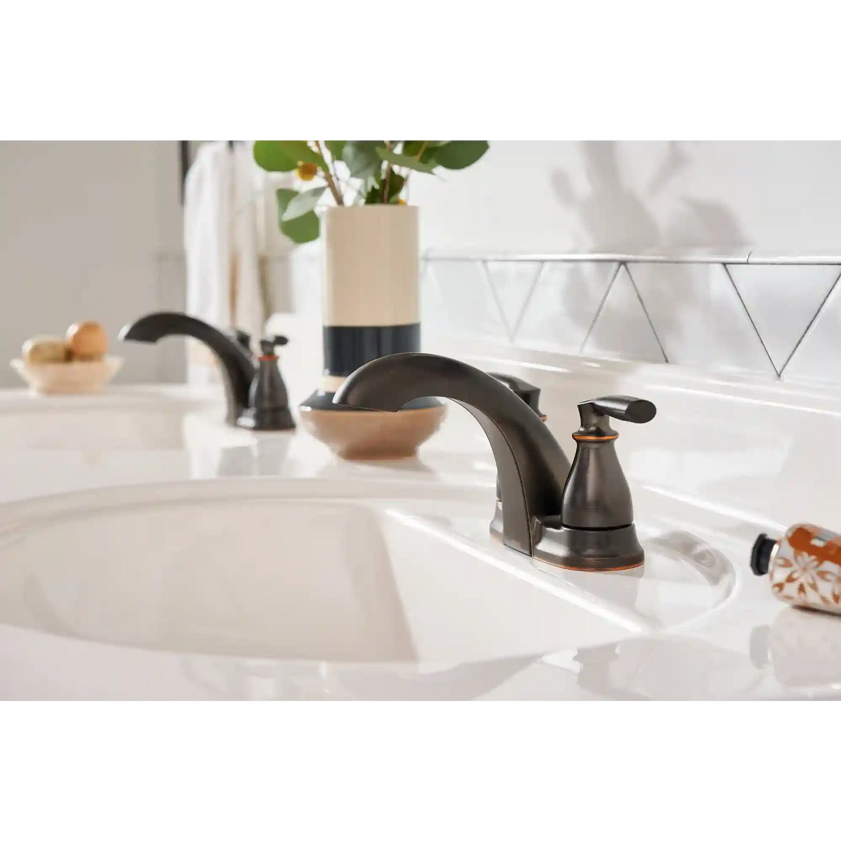Hilliard Two-Handle Low Arc Bathroom Faucet