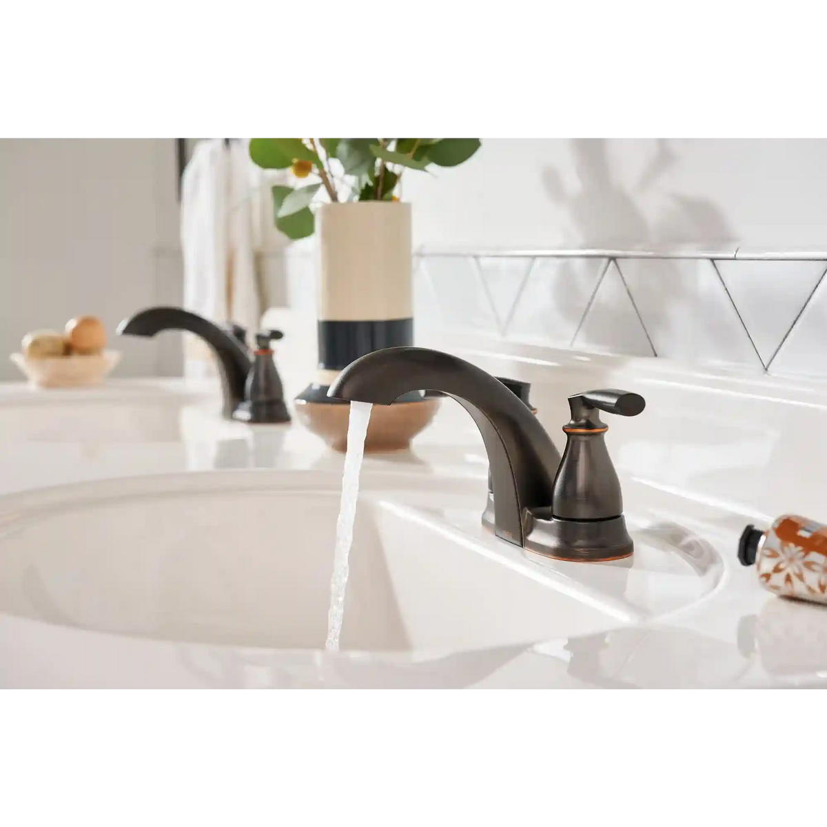 Hilliard Two-Handle Low Arc Bathroom Faucet