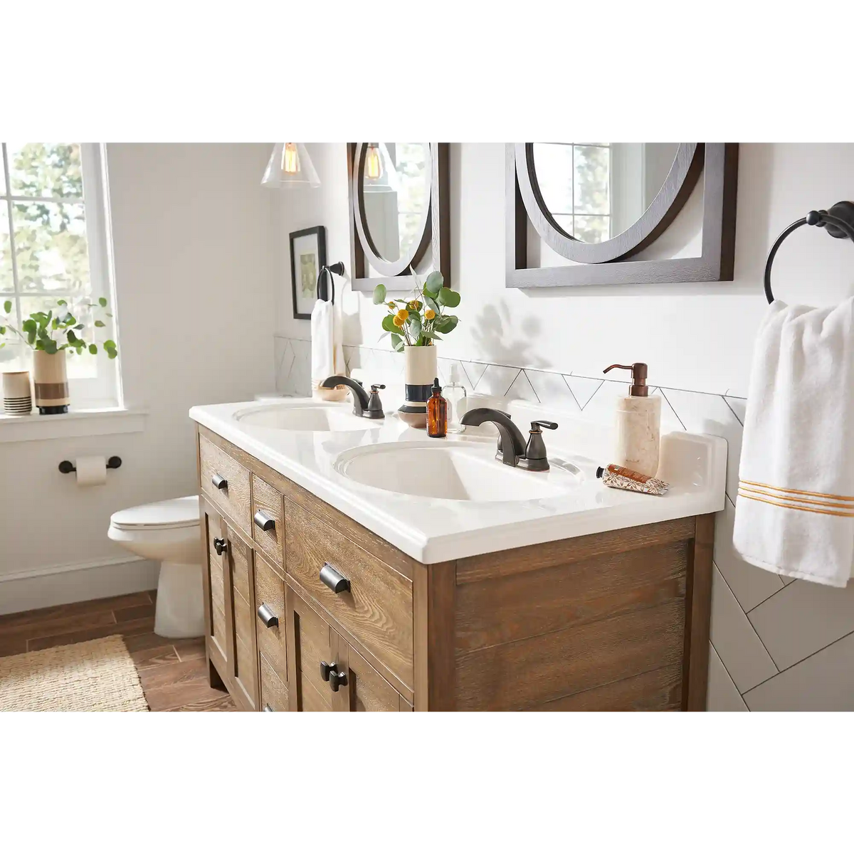 Hilliard Two-Handle Low Arc Bathroom Faucet