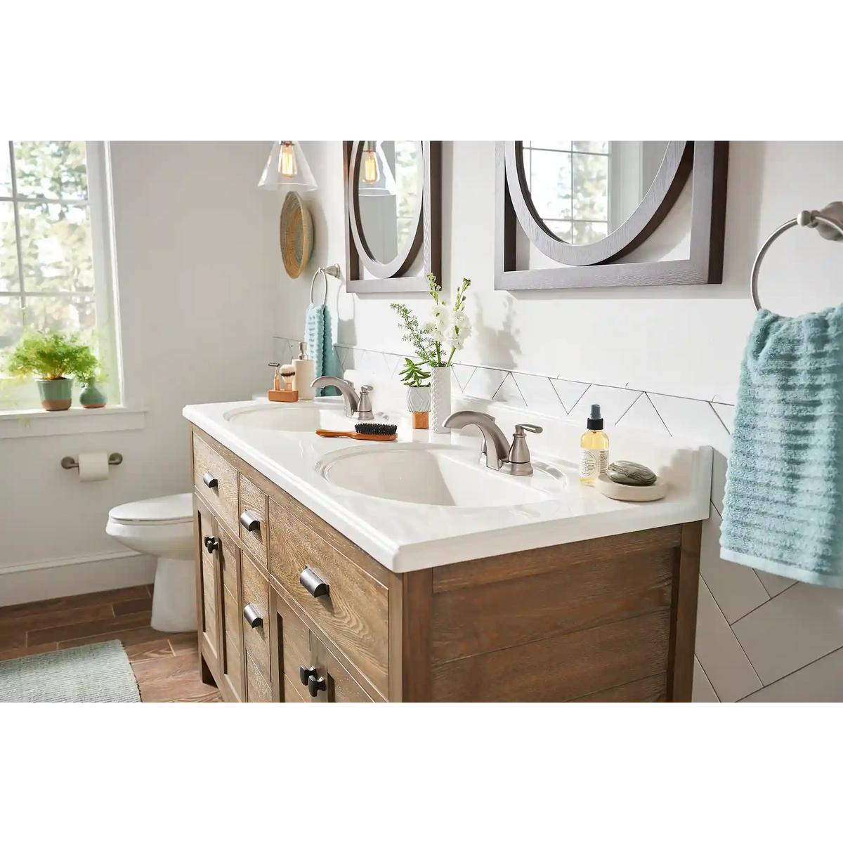 Hilliard Two-Handle Low Arc Bathroom Faucet