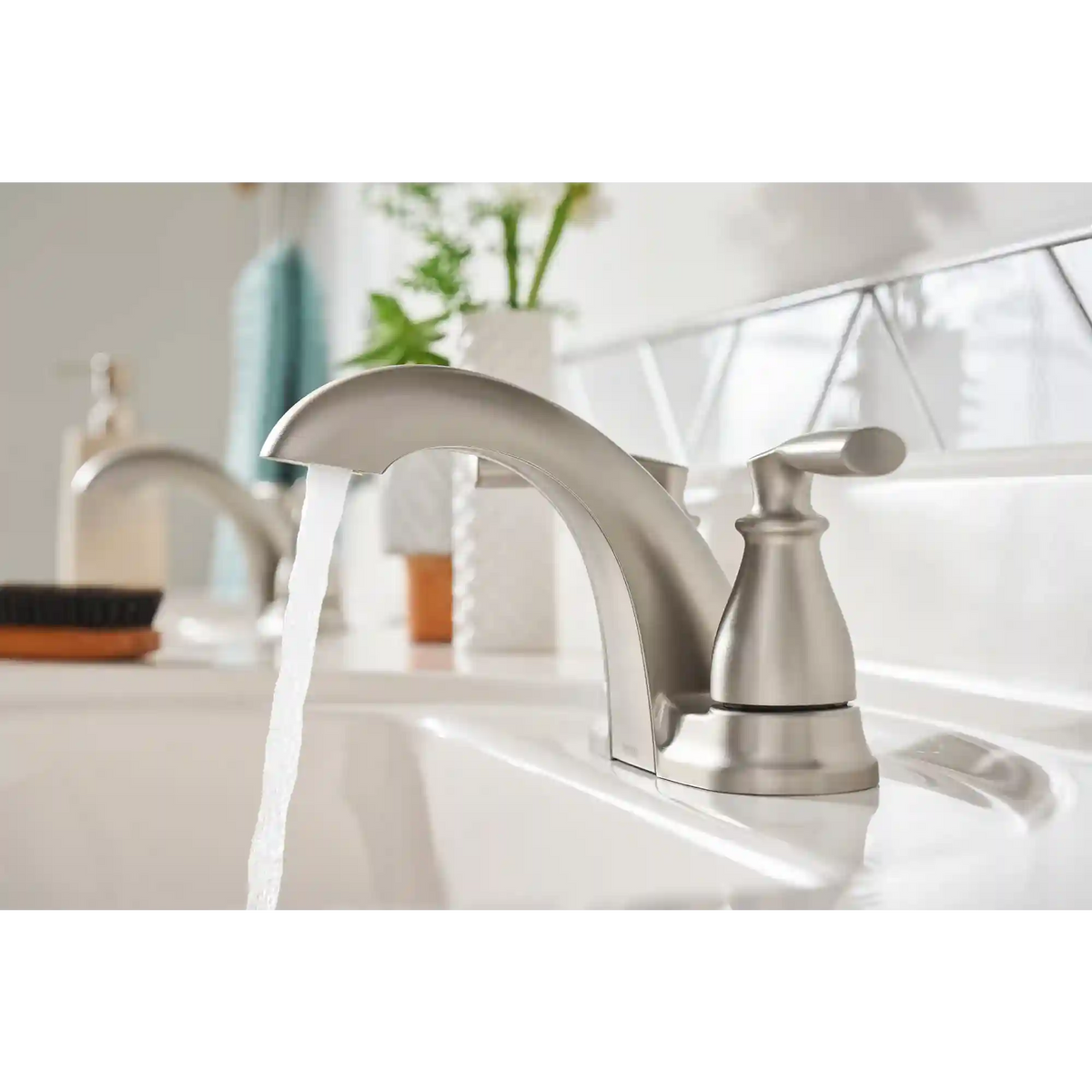 Hilliard Two-Handle Low Arc Bathroom Faucet