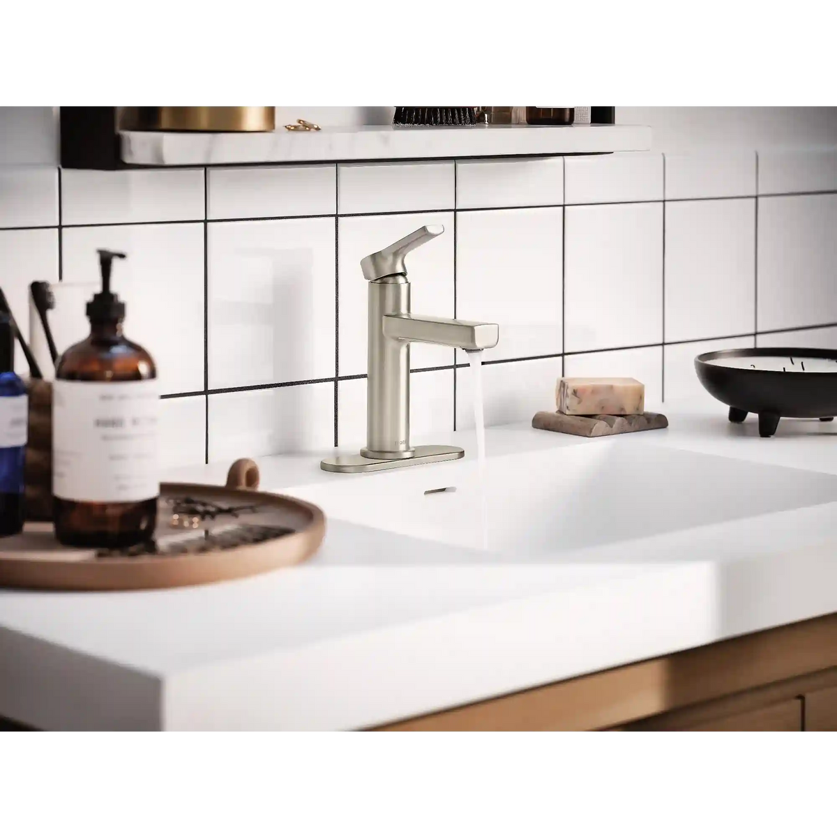 Rinza One-Handle High Arc Bathroom Faucet