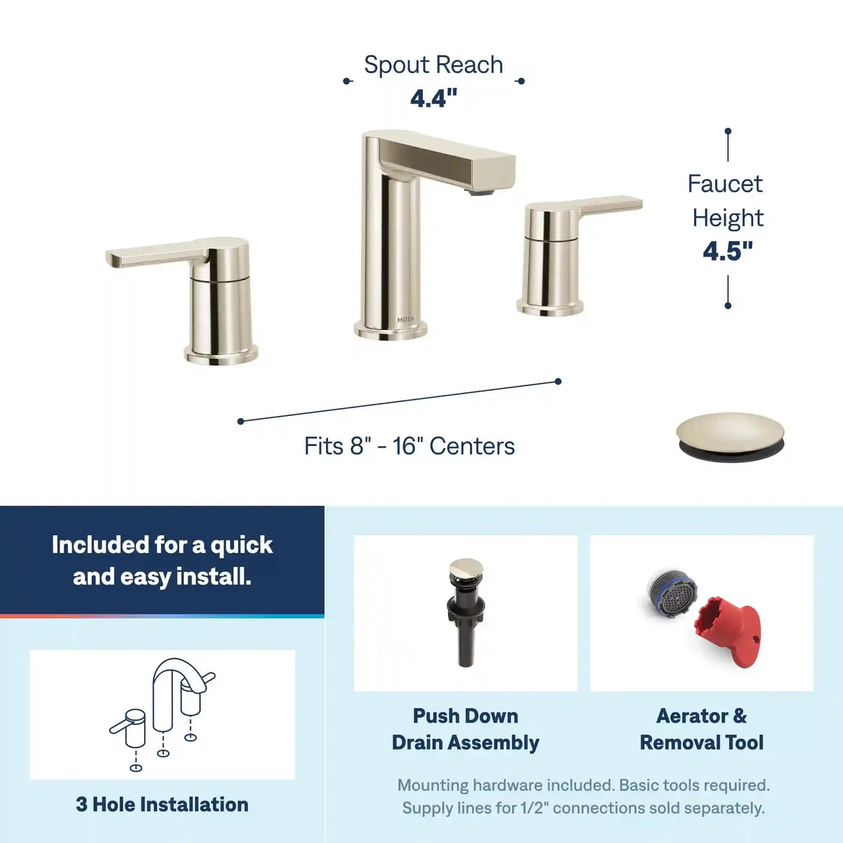 Rinza Two-Handle Bathroom Faucet
