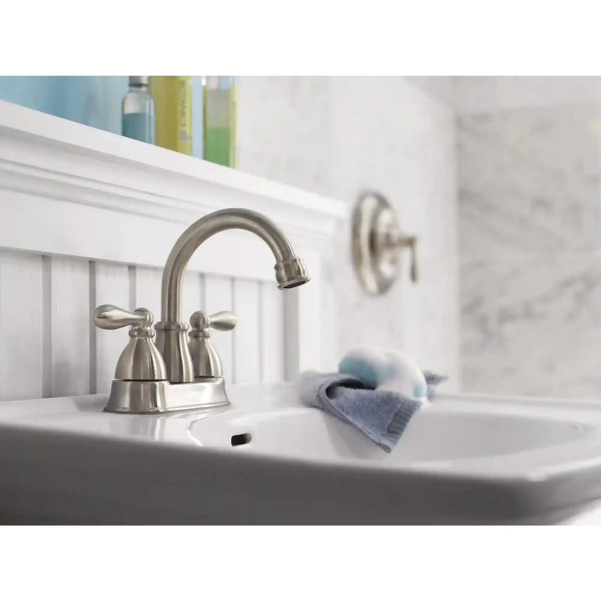 Caldwell Two-Handle High Arc Bathroom Faucet