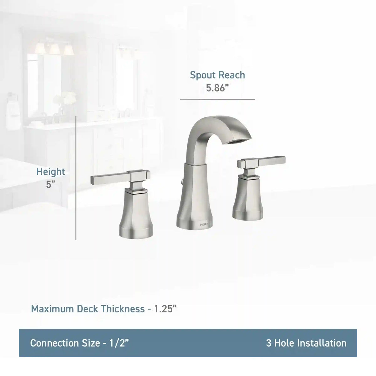 Ayda Two-Handle High Arc Bathroom Faucet