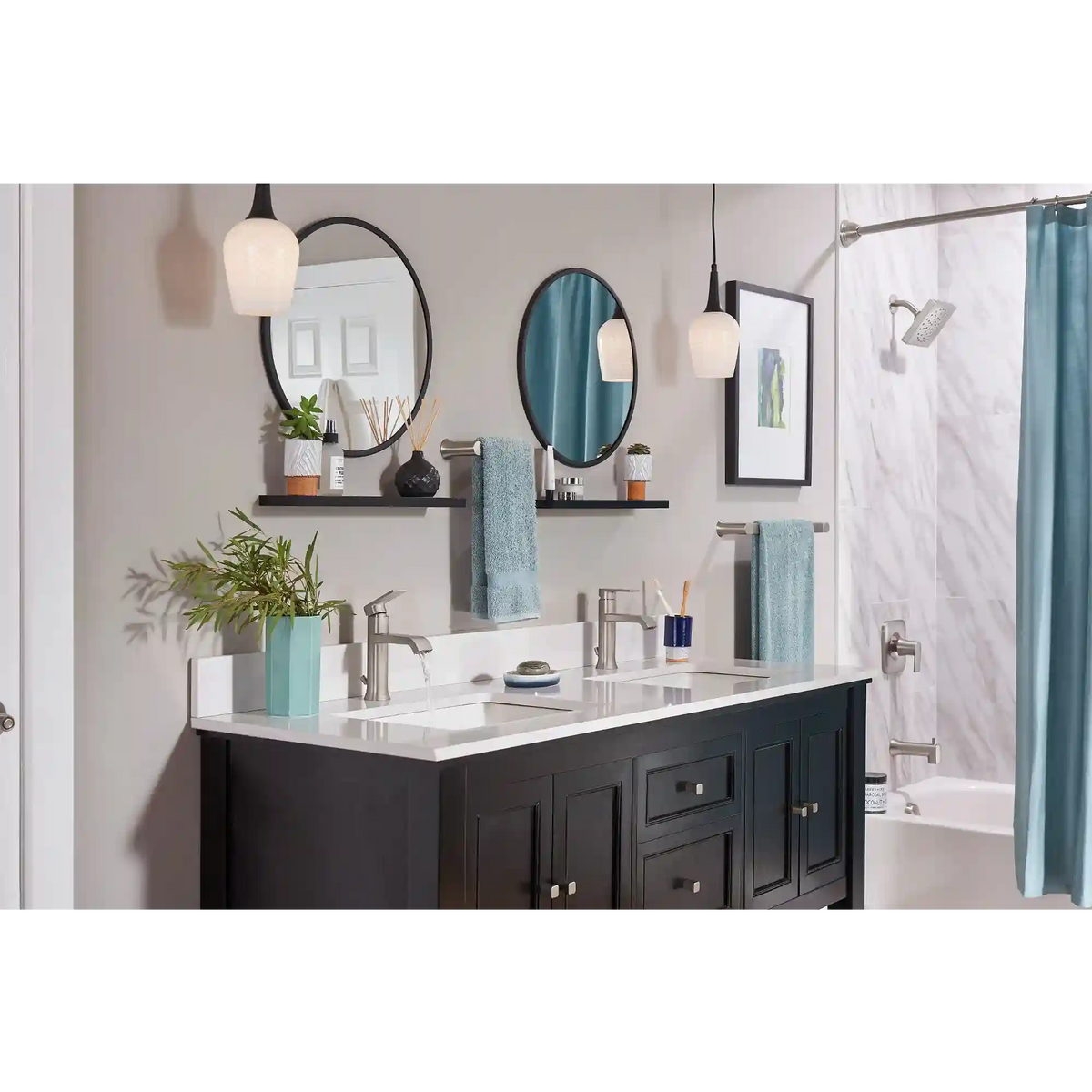 Genta Chrome one-handle bathroom faucet